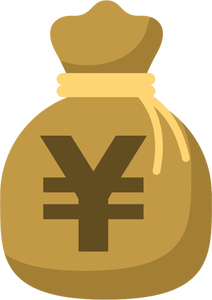 Veske med symbolet for Yen