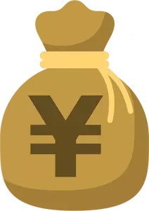 Tasche mit Symbol des Yen