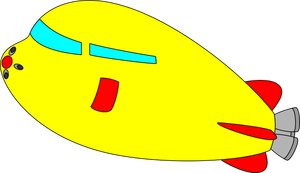 Space ship in yellow color