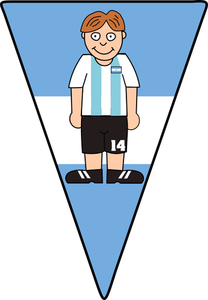 Soccer player on a pennant