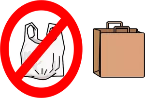 ''No Plastic Bags'' allowed