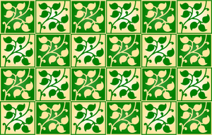 Leafy pattern with squares vector image