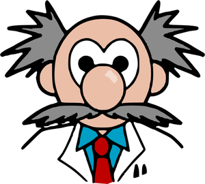 Cartoon scientist