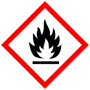 Brennbaren Stoffen, Warnung