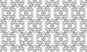 Flourish pattern in white and black