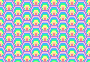 Colorful hexagon pattern