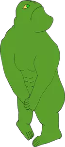 Groene verlegen monster