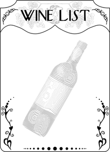 Wine List vector image