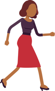 Walking woman illustration