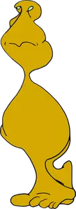 Cartoon-gelbe Figur