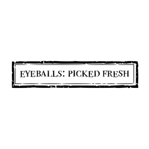 Eyeballs geplukt vers afdrukbaar label