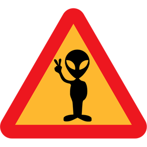 Tanda peringatan alien