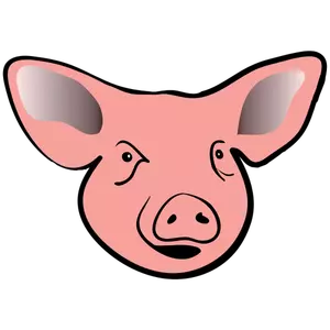 Arte de clipe de desenho animado cabeça de porco