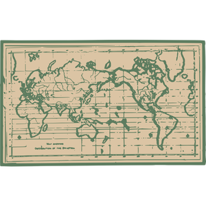 Oude kaart van de wereld