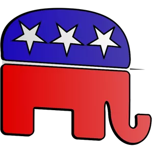 Republicans 3D Elephant