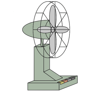 Electric Fan 3D Drawing