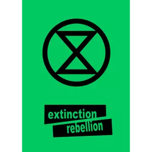 Concetto di logo della ribellione all'estinzione