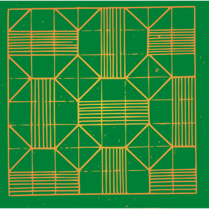 Patrón decorativo verde abstracto