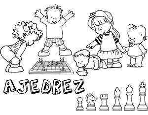 Barn som spelar schack