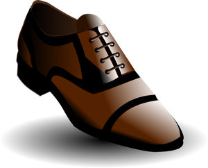 Vector afbeelding van zwarte en bruine mannelijke schoenen