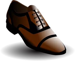 Vector image of black and brown male shoes