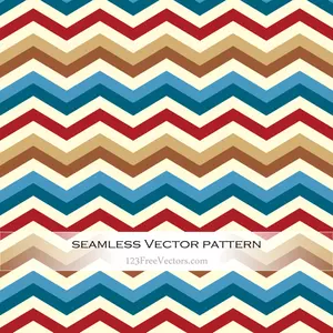 Wavy Retro Pattern With Colorful Lines