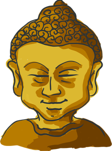Gambar kepala Buddha emas