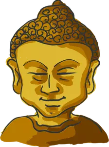 Disegno della testa del Buddha dorato