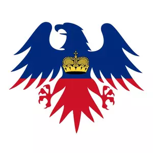 Bandera de Lichtenstein de la cresta