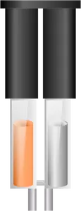 2 part epoxy tube vector graphics