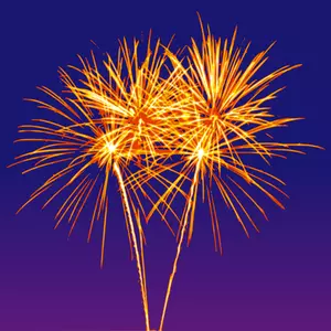 Illustration of fireworks in the night