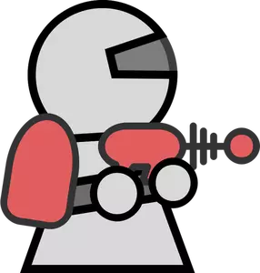 Ray gun karakter vector afbeelding