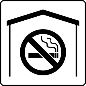 Vector illustration of hotel no smoking sign