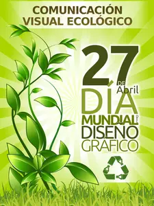 Dessin de l'affiche de promotion écologique vectoriel