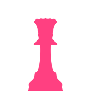 Pieza de ajedrez color rosa