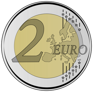 Vektorgrafiken von zwei-Euro-Münze