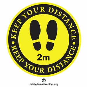 Gardez votre distance de 2 mètres