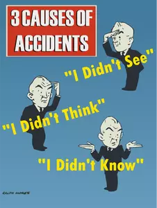 Ursachen von Unfällen Plakat