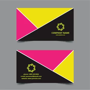 Plantilla de tarjeta de visita de tres colores
