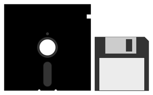 3,5-tums och 5,25-tums disketter vektor bild