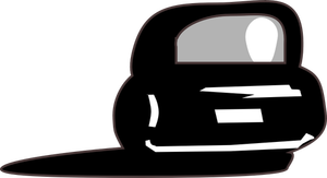 Immagine vettoriale di vecchio nero auto