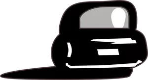 Zwarte oldtimer auto vector afbeelding
