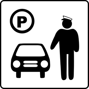 Icono de vector para asistente de estacionamiento auto