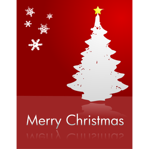 Hyvää joulua punaisen värin vektori ClipArt-kuvalla