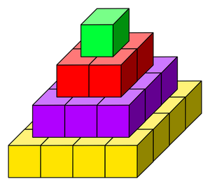 Cubes pyramid