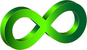 Symbole de l’infini vert