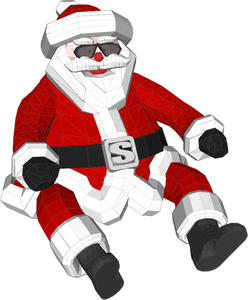 3D polygonal Santa Claus