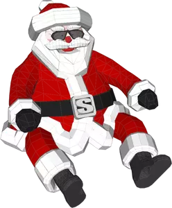 3D veelhoekige Santa Claus