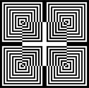 Hypnotische optische illusie vector tekening