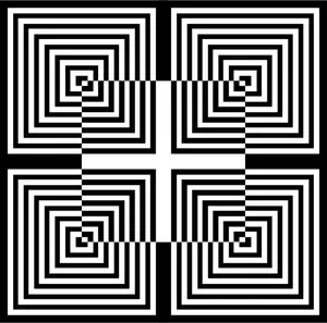 Ilusión óptica hipnótica vector dibujo